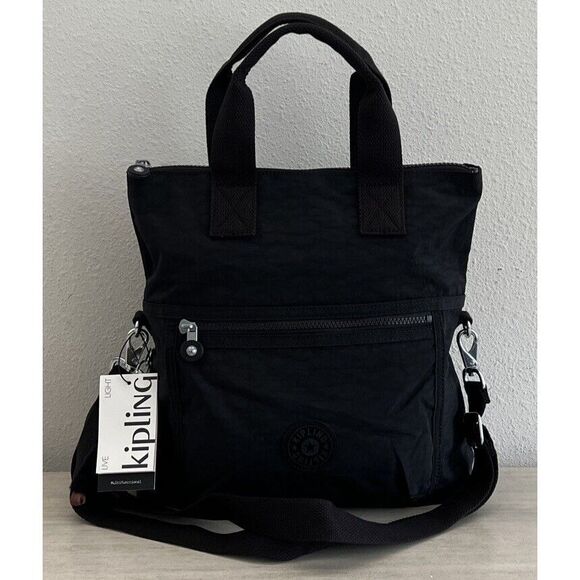 Kipling KI9452 Women’s Black Eleva Convertible Crossbody Tote Bag - Picture 6 of 11